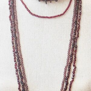 Vintage Multi-Strand Deep Red Garnet- 5 Stands 

16”
20”
34”
35”